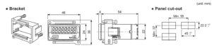 ابعاد شمارنده دیجیتال آتونیکس مدل LE8N-BF