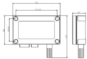 ابعاد مولتی کنترلر کنوتک مدل CNT-500R