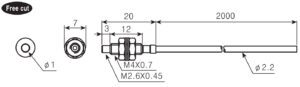 ابعاد سنسور فیبرنوری آتونیکس مدل FT-420-10