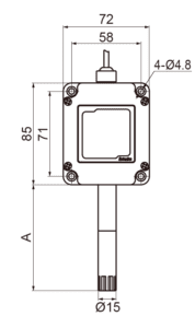 ابعاد کنترلر دما و رطوبت آتونیکس مدل THD-WD1-C